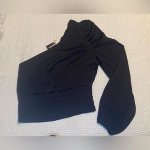 NWT Express pleated waist one shoulder top.